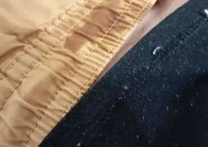 Handsome Amateur Made His Big Cock Cum Close up and Stained His Pants with Cum