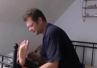 Army boots master feet licking