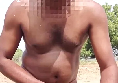 Outdoor Field Nude - Sexy Indian Young Man Acting Funny Masturbating