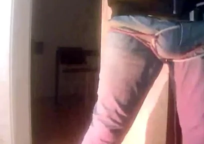 Pee Desperation: Tied up Guy Tries to Withstand While His Cock and Balls Are Played with. He Gets a Boner and Finally Wets Himself