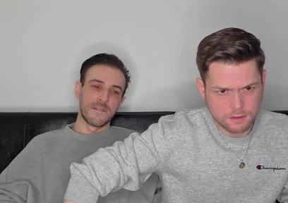 Hung Uncut Brotosh Lads Side by Side Masturbation