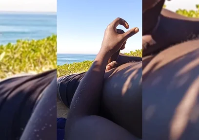 Cautionwear Headsets!!! Stranger Walks by While I Cum!