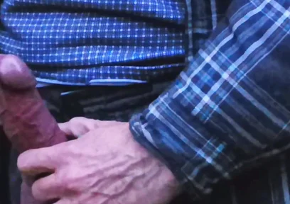 Big Uncut Cock Wanking and Cumming for the Neighbours Again - Rockardglans