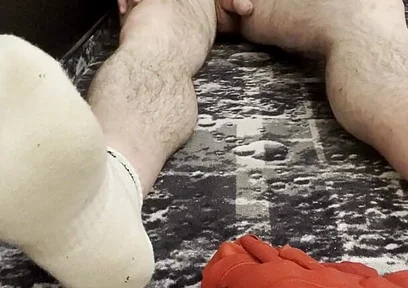 Coach Karl Feet White Socks and Bare Balls [5834]
