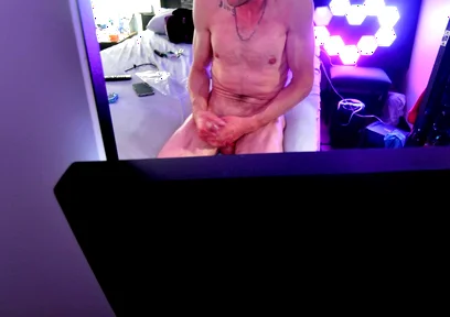 Nice Mood Setting as I Sit Back so You Can See My Balls and Bust at End