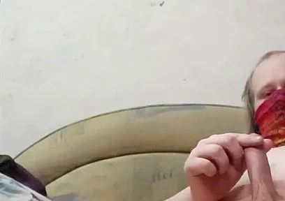 Fat Sissy Milking His Small Cock