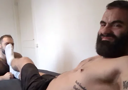 Bearded Master's Extreme Domination on Hairy Gorilla. Spit, Bondage, Rimming, Anal Training, Hummiliation.