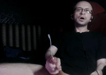 Horny Guy with Huge Massive Cock Big Load. Hot Cumshot
