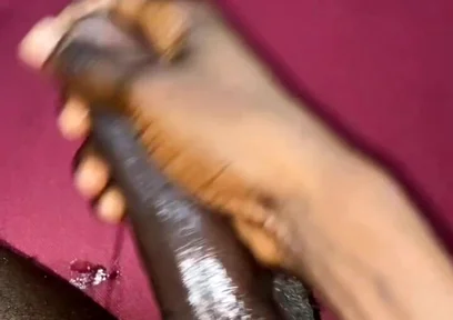 Thug Stroking His Big Black Cock