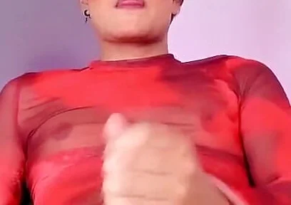 Colombian Femboy Sweet Hard Cock Close-up Intense