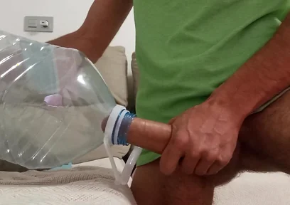 I Put My Huge Lubricated Cock Inside the Bottle and It Felt Like I Was Fucking You!