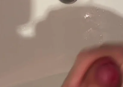 Accidental Golden Shower on My Hand While Pissing in Sink & Cumshots