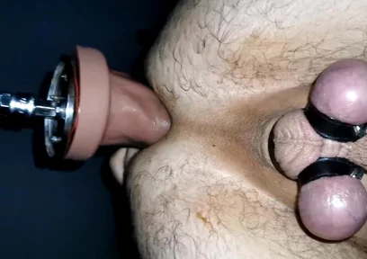 Fuckmachine Fucks My Ass Deep with Huge Dildo