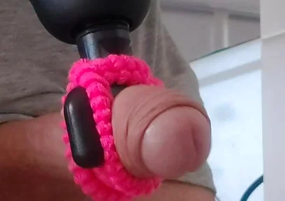 A Massage Toy Milks My Cock to a Pulsating Orgasm