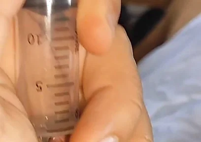 First Hardcore Cum Extraction in Syringe Part 1