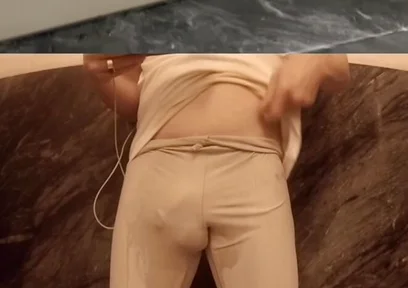 I Couldn't Hold It - Wetting Myself in Gym Outfit - Front View and POV