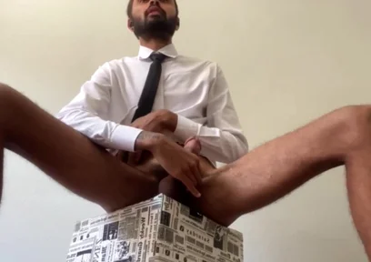 Jerking off in the Office
