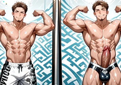 Ai Sexy Oiled Muscle Men