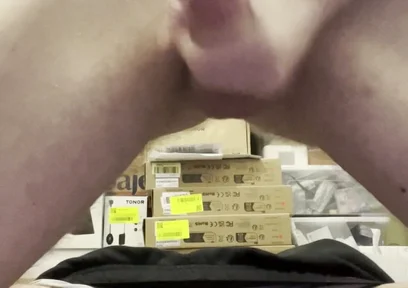 Amateur Twink Cumming Hard and Fucking Himself with a Huge 21cm Dildo