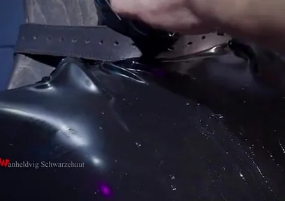 Rikki Gas Mask Session Latex Suit, Sex Machine, Drooling & Full Restraint