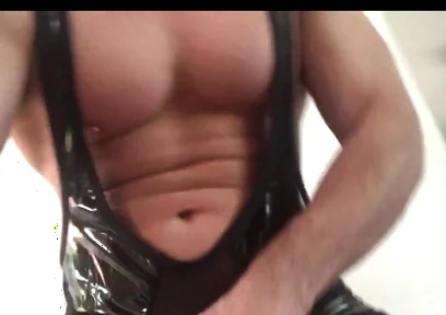 Latex Jumpsuit Workout