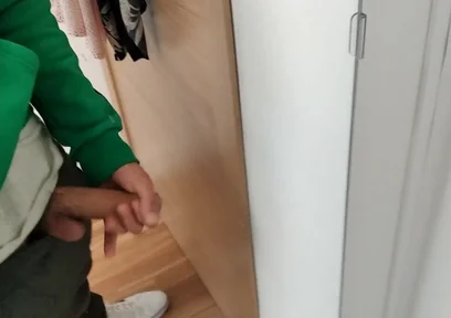 Masturb His Huge and Juicy Cock in Front of the Mirror