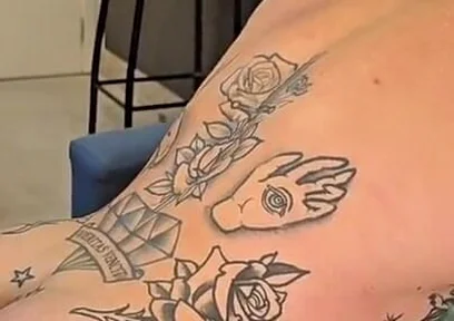 Big Tattooed Guy with a Tight Ass