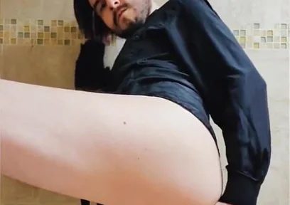 Dildo Fucking My Ass in a Bathroom