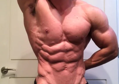 Jacked Bodybuilder Benji Bastian Flexing His Huge, Shredded, Muscles