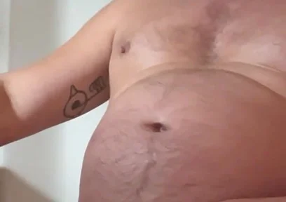 Jerking off in the Morning, Rubbing My Belly, Man Tits, and Nipples. Dripping with Precum and Lots of Cum.