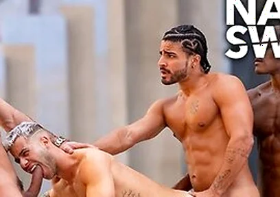 Bbc Rhyheim Shabazz Barebacks Allen King Asshole In Wild Foursome