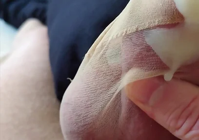 The Stocking, My Penis and Its Cum