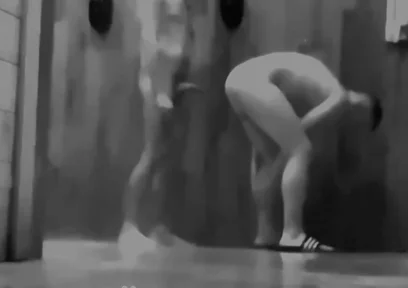Amateur Guys Caught Having Fun in the Gym's Public Shower