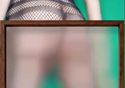 Fishnet Dress with and Without Some Panties