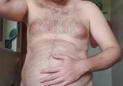 All Naked in Bathroom
