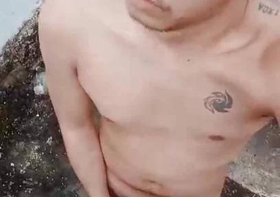 Waiting for Stepdaddy Outdoor! Pinoy Twink Naked Hard Cock, Masturbationa Nd Cumshot