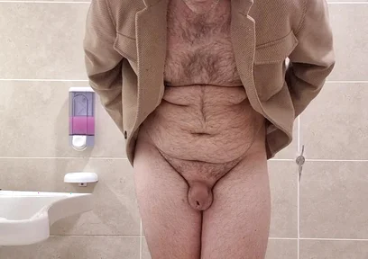 All Naked in Pubblic Bathroom
