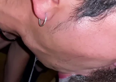 Satisfying Stepdaddy with His Deep Throat