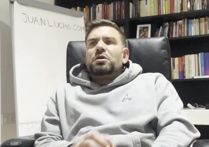 Young Man Masturbates in His Office