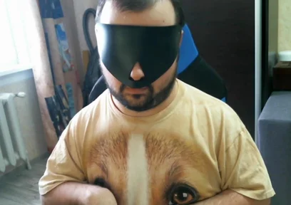 Disabled Person Trains His Mouth Before a Blowjob
