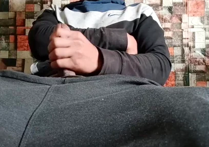 A Heterosexual Man Masturbates, After a Month of Abstinence, and Moans as He Ejaculates at the End