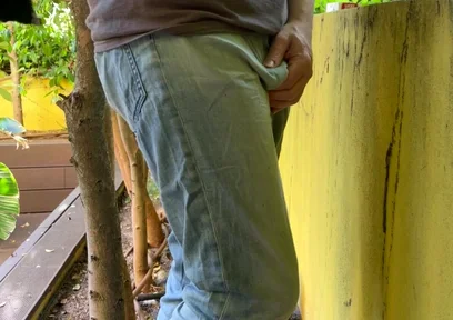 Guy Is Desperate to Pee and Tries to Hide From His Friend but Wets His Pants