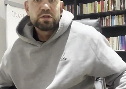 Young Man Masturbates in His Office