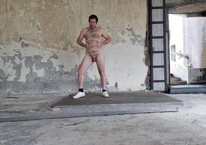 All Naked in an Abandoned Building
