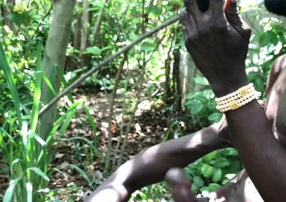 Outdoor Threessome Fuck Inside the Bush
