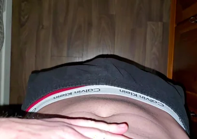German Voice Growls Deep, Red Boxer Stuffed, Cock Hard Out, Stroking Starts