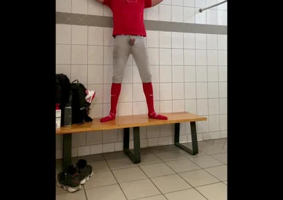 Alpha Fun in the Locker Room with Jockdad87 in Baseball Gear