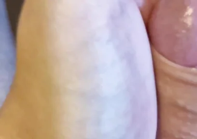 Jerking My Uncut Cock, Playing with My Foreskin and Precum