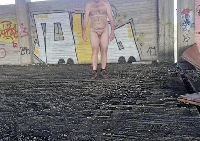 All Naked in Street