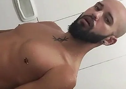 Trucker Jerking off Twink in the Shower